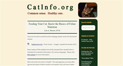 Desktop Screenshot of catinfo.org